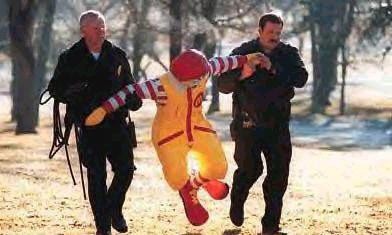 Ronald McDonald gets arrested